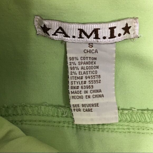 A.M.I green Cotten Jean look jacket S - Picture 4 of 4